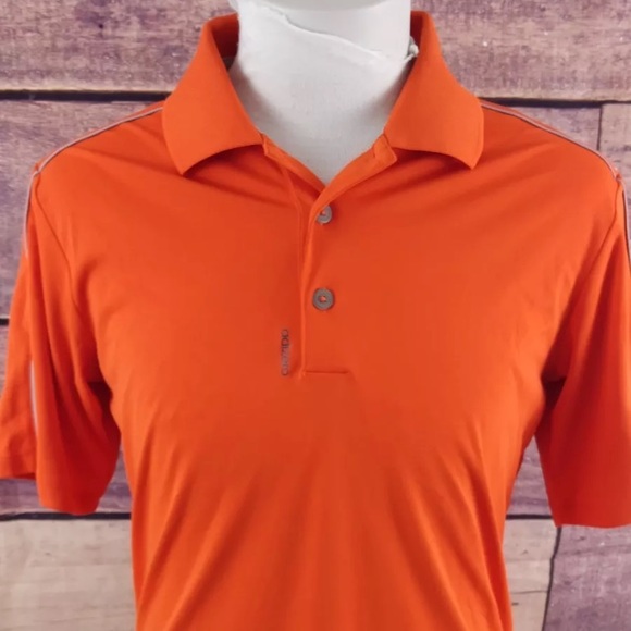 orange dri fit polo shirt